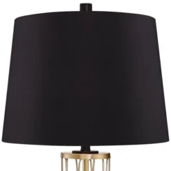 360 Lighting Nathan Modern Table Lamps 25 1/2" High Set Of 2 Gold Metal With USB Charging Ports Black Drum Shade For Bedroom Living Room Home Desk -Famous Lighting Store GUEST 793c17c8 f942 420d b160 fd6cfb47baba
