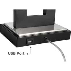 360 Lighting Neil Modern Table Lamp With Clear Riser 26" High Black With USB Charging Port White Rectangular Shade For Bedroom Living Room House Desk -Famous Lighting Store GUEST 796fdf2b 7c2b 427e a28e ae2c3ad233bd