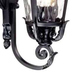 John Timberland Casa Marseille Vintage Rustic Outdoor Wall Light Fixture Textured Black Scroll 31" Clear Hammered Glass For Post Exterior Barn Deck -Famous Lighting Store GUEST 7a55d4c6 a32a 4bbe a547 2138daeccaa9