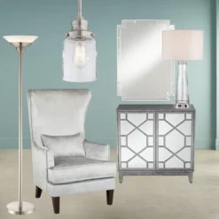 Possini Euro Design Metro Modern Torchiere Floor Lamp 71" Tall Brushed Nickel Frosted White Acrylic Shade For Living Room Reading Bedroom Office House -Famous Lighting Store GUEST 7cc23c65 583b 47b2 acc0 a16d53f6af6e