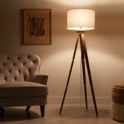 Oak Wood Tripod Floor Lamp Dark Brown - Threshold™ -Famous Lighting Store GUEST 7ebe78b1 2217 42bc 84d8 550a06a23c29