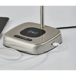 Radley Charge Table Lamp With Smart Switch Silver (Includes LED Light Bulb) - Adesso -Famous Lighting Store GUEST 85ce964b 7473 4c7b bdca 88a5e4f526e5