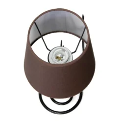 19" Contemporary Metal Winding Ivy Table Desk Lamp With Brown Fabric Shade - Creekwood Home -Famous Lighting Store GUEST 8b227d30 0d98 486a 9d7c b33f8280b1fc