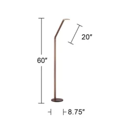 Possini Euro Design Magnum Modern Task Floor Lamp 61" Tall French Bronze Brown Metal LED Adjustable For Living Room Reading Bedroom Office House Home -Famous Lighting Store GUEST 8f9282ea ef7d 4ebc 9c78 ebead13ea845