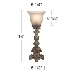 Regency Hill French LED Uplight Desk Table Lamp 18" High Beige Wash Candlestick Alabaster Glass Shade For Bedroom Bedside Office 12 Regency Hill French LED Uplight Desk Table Lamp 18" High Beige Wash Candlestick Alabaster Glass Shade For Bedroom Bedside Office -Famous Lighting Store GUEST 910fafbb 020c 4662 aaae 061aa96e0b35