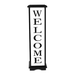 Techko Maid LED Solar 33.3" Welcome Home Large Decorative Outdoor Lantern Off-White/Yellow -Famous Lighting Store GUEST 92fa26e7 32b3 49ce 92b7 9773cc9b7af8