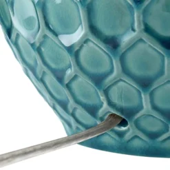 360 Lighting Modern Table Lamp With USB Charging Port 24 3/4" High Sea Foam Ceramic Oatmeal Drum Shade For Living Room Desk Bedroom -Famous Lighting Store GUEST 93be2a2a 526f 4256 8c71 07e43c222fbc