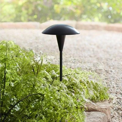 John Timberland Large Mushroom 18" High Black Low Voltage LED Path Light 1 John Timberland Large Mushroom 18" High Black Low Voltage LED Path Light