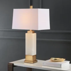 Rozella Alabaster 29.5-Inch H Table Lamp - White/Gold - Safavieh -Famous Lighting Store GUEST 9e42a935 079c 45e3 9895 3ffa47abc124
