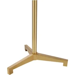 Possini Euro Design Encino Modern Tripod Floor Lamp Standing 60" Tall Brass Gold Metal Off White Fabric Drum Shade For Living Room Bedroom Office Home -Famous Lighting Store GUEST 9ee36cdf a34b 4cfa bd6d b82f607f44db
