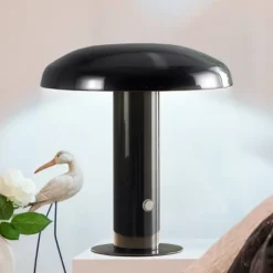 11" Suillius Contemporary Bohemian Rechargeable/Cordless Iron LED Mushroom Table Lamp - JONATHAN Y -Famous Lighting Store GUEST 9fffc010 ecce 4d11 a6d6 eaf8c73df381