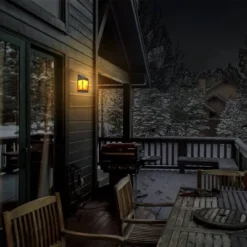 Solar LED Outdoor Wall Lantern With Flame - Techko Maid -Famous Lighting Store GUEST a04b1f11 fdf8 40ac bd46 8e5f1e6d63b6