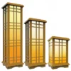 3pk Solar LED Zen Outdoor Lantern Bundle With Amber/White Light - Techko Maid