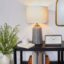 Carved Ceramic Table Lamp Dark Gray (Includes LED Light Bulb) - Hearth & Hand™ With Magnolia -Famous Lighting Store GUEST a46bfd2c 5e9b 4152 a76f 8481e7b67a1c