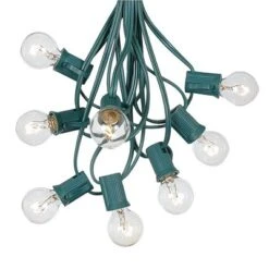 Novelty Lights 25 Feet G30 Globe Outdoor Patio String Lights, Green Wire -Famous Lighting Store GUEST a46dc0f6 2a80 4325 bdbf 6eefeb317d32