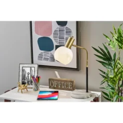 Corbin Desk Lamp Antique Brass Black - Adesso -Famous Lighting Store GUEST a71e7651 98c7 4caf 8fae f1f4c2cbc201
