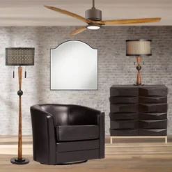 Franklin Iron Works Hunter Modern Rustic Farmhouse Table Lamp 29 3/4" Tall Cherry Wood Bronze Metal Double Drum Shade For Bedroom Living Room House -Famous Lighting Store GUEST a8915872 f355 47b8 9561 a86378272341