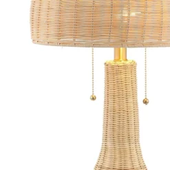22" LED Joanie Rustic Iron Table Lamp Natural/Brass (Includes LED Light Bulb) - JONATHAN Y -Famous Lighting Store GUEST ac2769b7 8de3 4701 b1f6 0582073b9e33