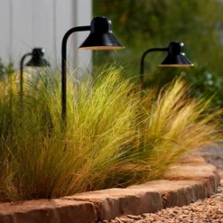 John Timberland Jayce 18 1/2" High Black LED Landscape Path Lights Set Of 2 -Famous Lighting Store GUEST acde2fdb 3c4a 4e33 bb93 9d10a71d6aa3