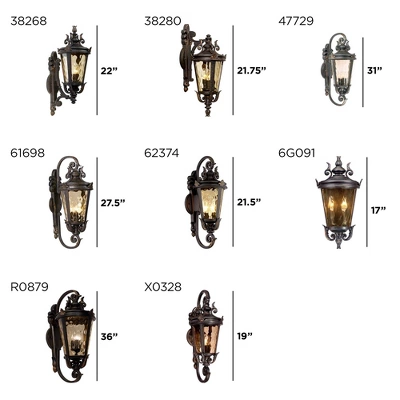 John Timberland Casa Marseille Vintage Rustic Outdoor Wall Light Fixture Bronze Scroll 21 1/2" Hammered Glass For Post Exterior Barn Deck House Porch 5 John Timberland Casa Marseille Vintage Rustic Outdoor Wall Light Fixture Bronze Scroll 21 1/2" Hammered Glass For Post Exterior Barn Deck House Porch - Image 5