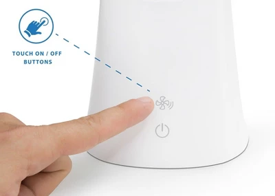 Mount-It! Turcom AirLight Ultrabright LED Desk Lamp With Bladeless Three Speeds Fan Panel | White 5 Mount-It! Turcom AirLight Ultrabright LED Desk Lamp With Bladeless Three Speeds Fan Panel | White - Image 5