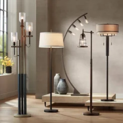 Franklin Iron Works Arcos Industrial Arc Floor Lamp 71" Tall Bronze Brown Metal Dimmable LED Decor For Living Room Reading Bedroom Office House Home -Famous Lighting Store GUEST b2ce523a cd3e 42cd bc40 02728be26e03
