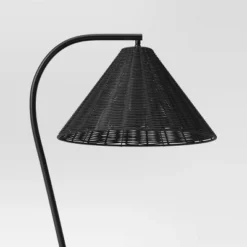 Arc Neck Floor Lamp With Natural Shade Black (Includes LED Light Bulb) - Threshold™ 5 Arc Neck Floor Lamp With Natural Shade Black (Includes LED Light Bulb) - Threshold™ -Famous Lighting Store GUEST b3359c3b 1bca 48a3 a12e 66ee18b8cf18