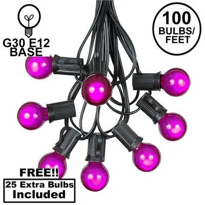 Novelty Lights 100 Feet G30 Globe Outdoor Patio String Lights, Black Wire 9 Novelty Lights 100 Feet G30 Globe Outdoor Patio String Lights, Black Wire - Image 9