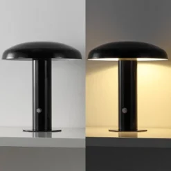 11" Suillius Contemporary Bohemian Rechargeable/Cordless Iron LED Mushroom Table Lamp - JONATHAN Y -Famous Lighting Store GUEST b8a6ca34 b0ef 4249 9e25 04e30485f31b