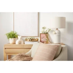 Large Assembled Ceramic Table Lamp White - Threshold™ -Famous Lighting Store GUEST bdb60051 2218 4a94 9fa2 271dbb795406