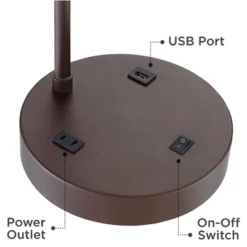 360 Lighting Colby Bronze USB Desk Lamps Set Of 2 With Smart Socket -Famous Lighting Store GUEST c16c32ff dd54 47b4 b75c 4d88f43ab176