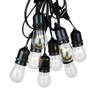Novelty Lights Edison Outdoor String Lights With 50 Suspended Sockets Black Wire 100 Feet 7 Novelty Lights Edison Outdoor String Lights With 50 Suspended Sockets Black Wire 100 Feet - Image 7