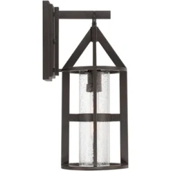 John Timberland Argentine Modern Industrial Outdoor Wall Light Fixture Bronze Metal 21" Clear Seedy Glass For Post Exterior Barn Deck House Porch Yard -Famous Lighting Store GUEST c6b929d1 00a4 4b0a 8e75 f23be80fb47c