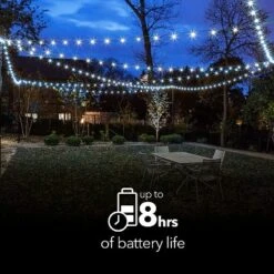 Dartwood Solar String Lights - Outdoor Decorative Solar Fairy Lights For Your House, Yard, Or Garden (6 Pack, Blue)