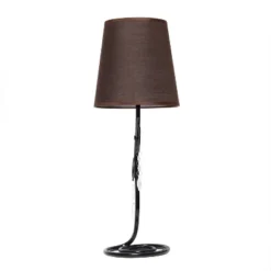 19" Contemporary Metal Winding Ivy Table Desk Lamp With Brown Fabric Shade - Creekwood Home -Famous Lighting Store GUEST cf5e09c2 9456 4efd b9b9 ccfc4f635395