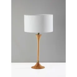 Rebecca Table Lamp Natural Rubberwood With Antique Brass Accent - Adesso -Famous Lighting Store GUEST d040f429 b9fc 4642 b684 007c04a4fd00