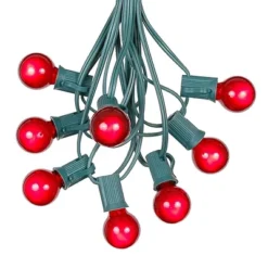 Novelty Lights 25 Feet G30 Globe Outdoor Patio String Lights, Green Wire -Famous Lighting Store GUEST d15c2303 16ba 4d76 9acc 407f41127ea5