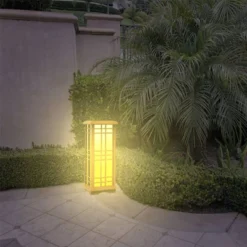 Solar LED Zen Outdoor Lantern With Amber/White Light - Techko Maid -Famous Lighting Store GUEST d269c31f 2148 45ed 83fb 885f7091d05d