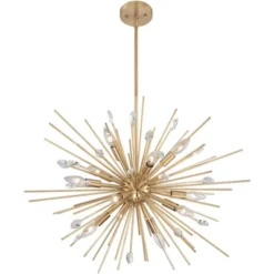 Possini Euro Design Janae Plated Gold Chandelier 29 1/2" Wide Modern Sputnik 12-Light Fixture For Dining Room House Foyer Kitchen Island Entryway -Famous Lighting Store GUEST d2ee25e0 8698 4b6a b1c0 66a5efef7c3f