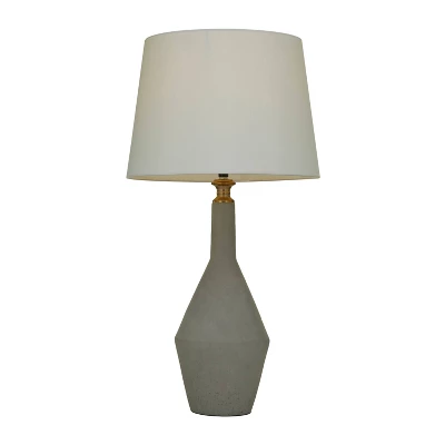 Modern Cement Table Lamp White - Olivia & May 2 Modern Cement Table Lamp White - Olivia & May - Image 2