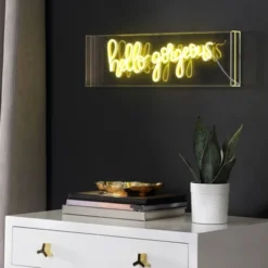 20" Hello Gorgeous Contemporary Glam Acrylic Box Pendant (Includes LED Light Bulb) Neon Yellow - JONATHAN Y 5 20" Hello Gorgeous Contemporary Glam Acrylic Box Pendant (Includes LED Light Bulb) Neon Yellow - JONATHAN Y -Famous Lighting Store GUEST d5e30c68 34e2 433a 9c14 bb3ab18a551f