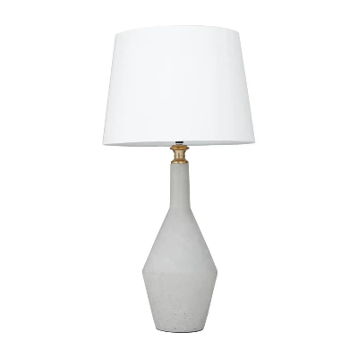 Modern Cement Table Lamp White - Olivia & May 1 Modern Cement Table Lamp White - Olivia & May