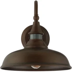 John Timberland Gough Rustic Farmhouse Outdoor Barn Light Fixture Bronze Dusk To Dawn Motion Sensor Dark Sky 12 1/2" For Post Exterior Deck House Yard -Famous Lighting Store GUEST da200884 05a9 4441 963d a3380b495ec1