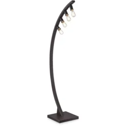 Franklin Iron Works Arcos Industrial Arc Floor Lamp 71" Tall Bronze Brown Metal Dimmable LED Decor For Living Room Reading Bedroom Office House Home -Famous Lighting Store GUEST daee5594 75c5 44e8 b517 86c9716dad2e