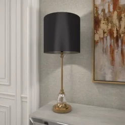 Metal Buffet Lamp With Drum Shade Black - Olivia & May -Famous Lighting Store GUEST e08af202 3e79 4f9b a16a 42ceb566320e