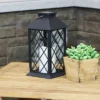 Sunnydaze Decor Sunnydaze Outdoor Concord Hanging Tabletop Solar LED Rustic Farmhouse Decorative Candle Lantern - 11"