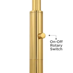 Possini Euro Design Kinsey Modern Downbridge Floor Lamp 67" Tall Warm Brass Metal Stone Pattern Glass Shade For Living Room Reading Bedroom Office -Famous Lighting Store GUEST e2aefa6e 7461 454c 8a76 9141ea4fa04f