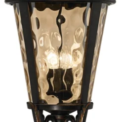 John Timberland Casa Marseille Vintage Rustic Outdoor Hanging Light Veranda Bronze 30" Champagne Hammered Glass Damp Rated For Post Exterior Barn -Famous Lighting Store GUEST e30c3a7e c7ba 42d9 a3d7 add567750754