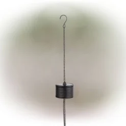 10" Solar Hanging Mesh Glass Lantern Black - Alpine Corporation -Famous Lighting Store GUEST e85349ab 1efb 43ee a8e5 e6918efdcd21