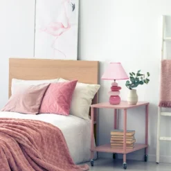 17.25" Contemporary Ceramic Stacking Stones Table Desk Lamp Pink - Creekwood Home -Famous Lighting Store GUEST e89bf158 6012 49c5 8c70 3a12bc053def